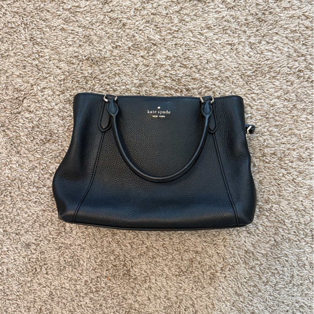Kate Spade Black Pebbled Leather Tote